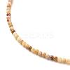 Natural Crackle Agate Beaded Necklaces for Women NJEW-JN03789-04-4