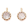 Brass Micro Pave Cubic Zirconia Charms KK-U028-19G-01-1