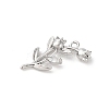Brass Pave Clear Cubic Zirconia Pendants KK-V016-02P-2