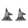 Rack Plating Brass Micro Pave Clear Grade AAA Cubic Zirconia Pendants KK-M280-06B-1