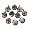 Natural Mixed Gemstone Pendants G-B001-01R-1