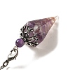 Natural Amethyst Dowsing Pendulum Big Pendants G-H285-02P-03-3