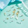 20Pcs 2 Colors 304 Stainless Steel Clip-on Earring Findings with Imitation Pearl Plastic Beaded STAS-UN0054-72-2