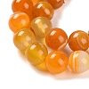 Natural Striped Agate/Banded Agate Beads Strands G-Z060-A01-C25-4