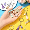 DIY Iron & Glass Bottle with Faux Suede Tassel Pendant Keychain Making Kits DIY-YW0009-99-4