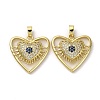 Brass Micro Pave Cubic Zirconia Pendants KK-F903-10G-1