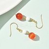 Electroplated 304 Stainless Steel Cat Eye Dangle Earrings EJEW-Z129-14G-01-3