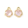 Brass Micro Pave Cubic Zirconia Charms KK-L208-10G-03-2