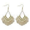 Rhombus Alloy Acrylic Dangle Earrings FS-WGCDEF0-01-4