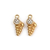 304 Stainless Steel Rhinestone Charms STAS-Z154-01G-04-1