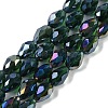 Transparent Electroplate Glass Beads Strands EGLA-N013-T4mm-B15-1