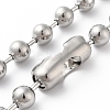 Tarnish Resistant 304 Stainless Steel Ball Chain Necklace & Bracelet Set STAS-D181-02P-02B-4