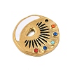 304 Stainless Steel Enamel Pendants STAS-E547-02G-01-2