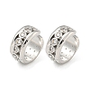 Brass Micro Pave Cubic Zirconia Cuff Earrings EJEW-E299-03P-1