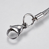 Tarnish Resistant 304 Stainless Steel Round Snake Chain Bracelet Making X-STAS-F139-056P-D-2
