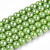 Electroplate Opaque Glass Beads Strands GLAA-T032-P4mm-AB06-1