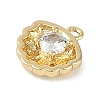 Brass Micro Pave Cubic Zirconia Charms KK-I719-31G-2