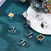 12Pcs 201 Stainless Steel Cuff Pad Ring Settings STAS-BC0004-09B-4