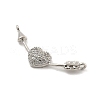 Brass Micro Pave Clear Cubic Zirconia Connector Charms KK-H467-02P-2