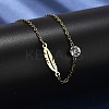 201 Stainless Steel Cable Chain Bracelets BJEW-H205-01D-G-3