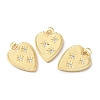 Rack Plating Brass Micro Pave Cubic Zirconia Pendants KK-F852-06G-3
