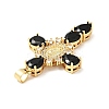 Rack Plating Brass Micro Pave Cubic Zirconia Pendants ZIRC-I059-15G-02-3