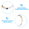 8Pcs 8 Style Natural & Synthetic Mixed Gemstone & Evil Eye Round Beaded Stretch Bracelets Set BJEW-FI0001-48-4