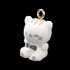 Flocky Opaque Resin Pendants LS-FIND-C040-03B-1