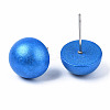 Pearlized Half Round Schima Wood Earrings for Girl Women EJEW-N048-001-04-2