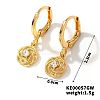 Fashionable Copper Inlaid Zircon Hoop Earrings UQ9075-3-1