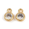 Brass Pave Cubic Zirconia Pendants KK-H078-07G-1
