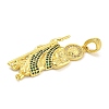 Priest Rack Plating Brass Micro Pave Cubic Zirconia Pendants KK-G513-91G-2