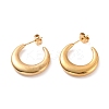 PVD Vacuum Plating 304 Stainless Steel Crescent Moon Stud Earrings for Women EJEW-F280-05D-G-1