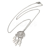 201 Stainless Steel Pendnat Necklace with Cable Chains NJEW-E102-01P-04-2