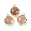 Natural Strawberry Quartz Pendants G-M431-12G-05-1