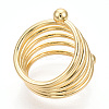 Brass Wire Multi-Layer Wrap Ring RJEW-Q778-02G-2