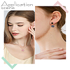50Pcs 5 Colors Light Gold Plated Alloy Enamel Pendants ENAM-LP0001-07-4
