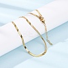 304 Stainless Steel Bowknot Pendant Double Layer Necklaces for Women NJEW-Z108-01G-2