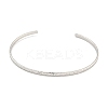 Non-Tarnish Textured 304 Stainless Steel Wrap Cuff Bangle for Women BJEW-P331-19P-2