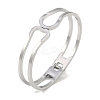 Non-Tarnish 304 Stainless Steel Hollow Hinged Bangles BJEW-Q348-01P-1