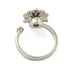 Daisy Enamel Rotatable Cuff Rings for Women RJEW-M016-05P-4