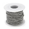 Tarnish Resistant 304 Stainless Steel Curb Chains STAS-M032-4mm-51P-5