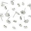 10Pcs 201 Stainless Steel Stud Earring Findings with Hole EJEW-FS0001-14C-3
