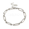 Non-Tarnish 304 Stainless Steel Oval Link Chains Bracelets for Men & Women BJEW-D042-09P-1