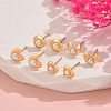 4 Pairs Elegant Pearl Heart & Moon & Flat Round Stud Earrings ZY4525-1