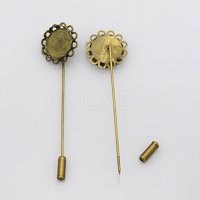 Vintage Iron Brooch Findings LS-IFIN-J039-06AB-NF-1