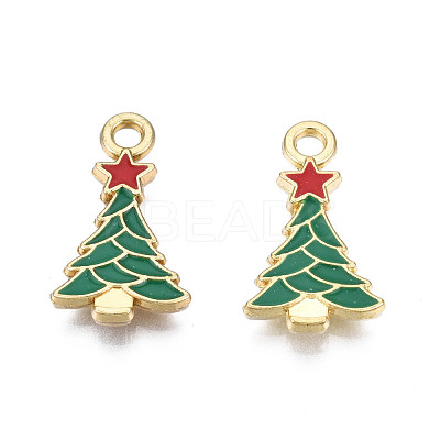 Rack Plating Alloy Enamel Pendants X-ENAM-N055-168-1