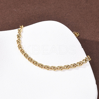304 Stainless Steel Chain Bracelets BJEW-P376-03G-1
