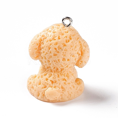 Opaque Resin Pendants RESI-E032-01P-06-1