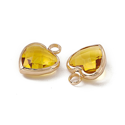 Heart K9 Glass Charms GLAA-A005-32LG-1